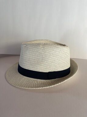 Classic Straw Fedora with Black Band
